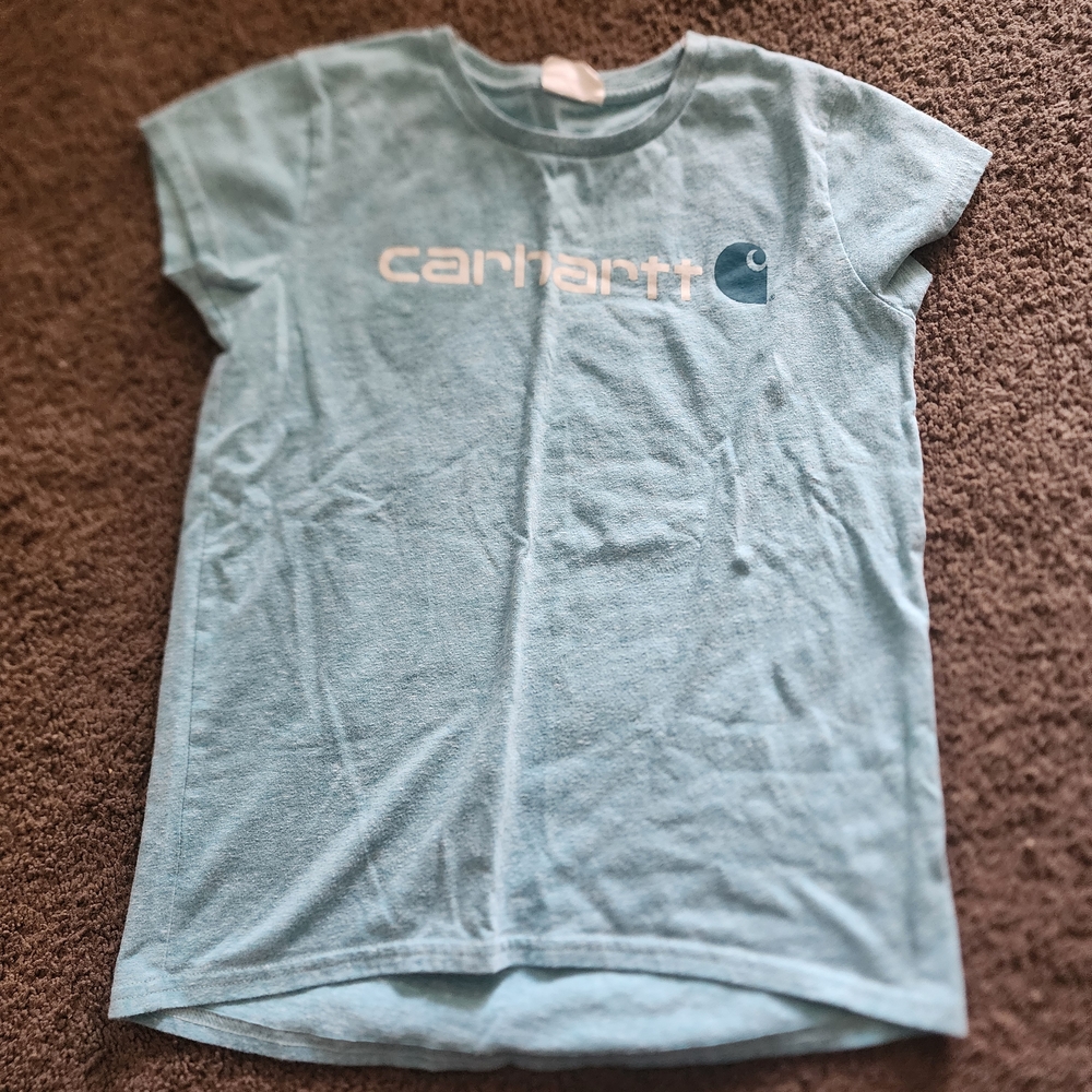 Carhartt Kids Light Blue Logo Short Sleeve Tee